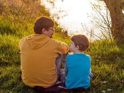 Explaining Addiction to Young Children - father and son talking