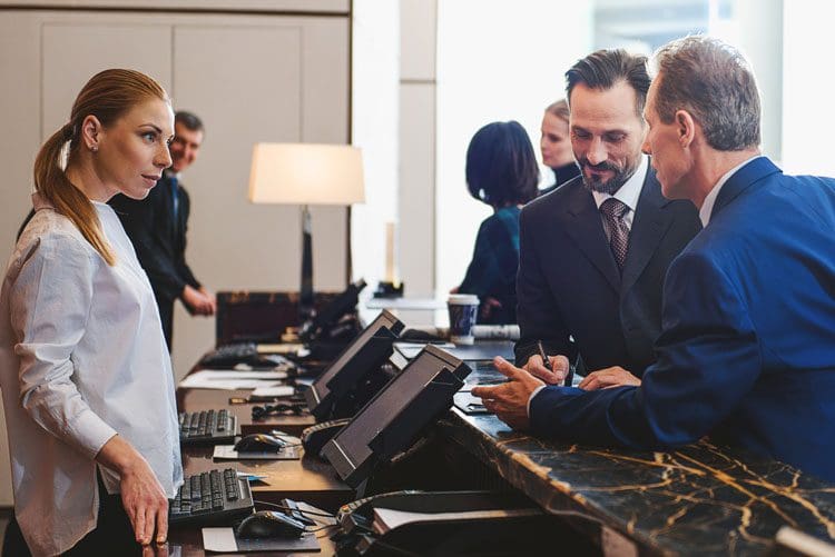 hotel check in lobby