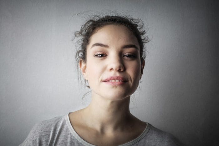 hopeful young woman